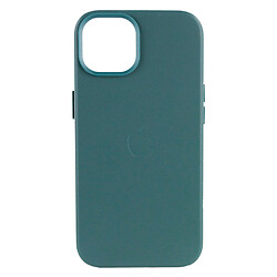 Чохол (накладка) Apple iPhone 14, Leather Case Color, Pine Green, MagSafe, Зелений