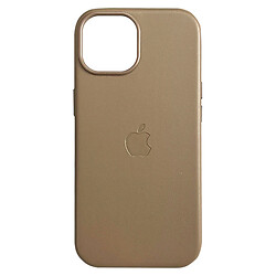 Чохол (накладка) Apple iPhone 15, Leather Case Color, Light Brown, MagSafe, Коричневий