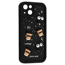 Чехол (накладка) Apple iPhone 15, HAPPY Cookie, Черный