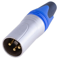 Гнездо "папа" XLR male-blue, на провод