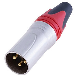 Гнездо "папа" XLR male-red, на провод, корпус металлический