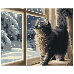 Набір для розпису по номерах "Снігопад за вікном", 40х50см, Ідейка