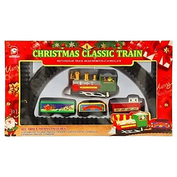 Набор игрушечный Рождественский поезд с железной дорогой 17х29,5х3,5 см.