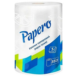 Полотенце бумажное Papero Джамбо белый 3слоя 350 отрывов 1 рулон