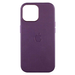 Чохол (накладка) Apple iPhone 15, Leather Case Color, Dark Purple, MagSafe, Фіолетовий