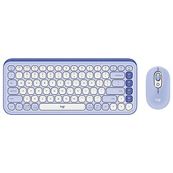 Клавиатура и мышь Logitech Pop Icon Combo, Лиловый