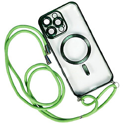 Чехол (накладка) Apple iPhone 11 Pro, Crossbody Lanyard Clear, MagSafe, Зеленый