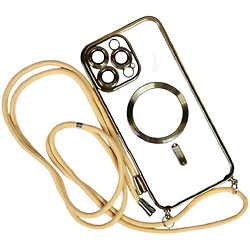 Чехол (накладка) Apple iPhone 11, Crossbody Lanyard Clear, MagSafe, Золотой