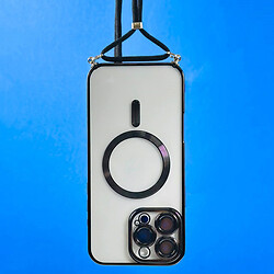 Чохол (накладка) Apple iPhone 13, Crossbody Lanyard Clear, MagSafe, Синій - № 8