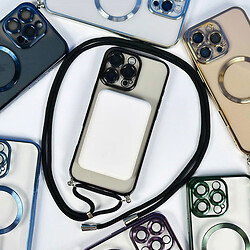 Чохол (накладка) Apple iPhone 13, Crossbody Lanyard Clear, MagSafe, Синій - № 9