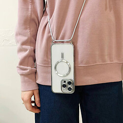 Чохол (накладка) Apple iPhone 13, Crossbody Lanyard Clear, MagSafe, Синій - № 11