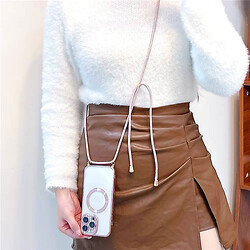 Чохол (накладка) Apple iPhone 13, Crossbody Lanyard Clear, MagSafe, Синій - № 12