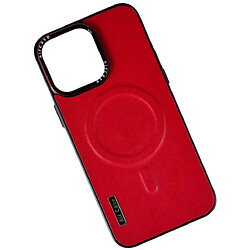 Чехол (накладка) Apple iPhone 12 Pro Max, Logo Leather AirCase Camera, MagSafe, Красный