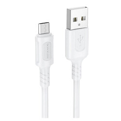 USB кабель Borofone BX111, MicroUSB, 1.0 м., Белый