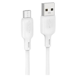 USB кабель Borofone BX113, MicroUSB, 1.0 м., Білий