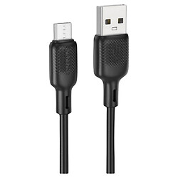 USB кабель Borofone BX113, MicroUSB, 1.0 м., Черный