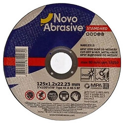 Круг отрезной для металла Novo Abrasive Standard, 125х1.2х22.23 мм