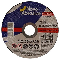 Круг отрезной для металла Novo Abrasive Standard, 125х1.6х22.23 мм