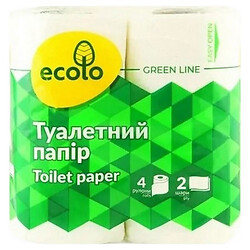 Набор бумаги туалетной Ecolo, 2 слоя