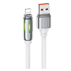 USB кабель Hoco U136 Prize Apple iPhone SE 2022 / iPhone 14 Pro Max / iPhone 14 Plus / iPhone 14 Pro / iPhone 14 / iPhone 13 Pro / iPhone 13 Mini / iPhone 13 / iPhone 13 Pro Max / iPhone 12 Mini / iPhone 12 Pro Max, Lightning, 1.2 м., Белый