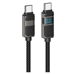 USB кабель Hoco U137 Line, Type-C, 1.2 м., Чорний