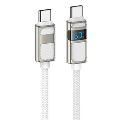 USB кабель Hoco U137 Line, Type-C, 1.2 м., Білий