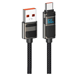 USB кабель Hoco U137 Line, Type-C, 1.2 м., Чорний