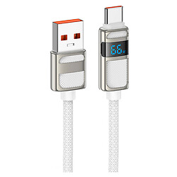 USB кабель Hoco U137 Line, Type-C, 1.2 м., Білий