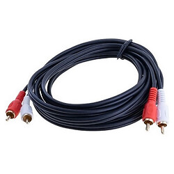 Кабель 2RCA <-> 2RCA, 5.0 м., Чорний