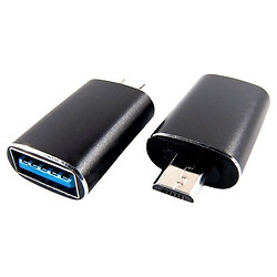 Адаптер Dengos ADP-017, USB, MicroUSB, Чорний