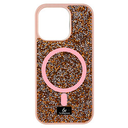 Чехол (накладка) Apple iPhone 11, Bling World Rock Diamond, MagSafe, Rose Gold, Розовый