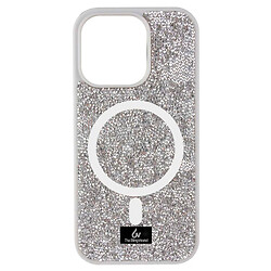 Чохол (накладка) Apple iPhone 11, Bling World Rock Diamond, MagSafe, Срібний