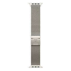 Ремешок Apple Watch 38 / Watch 40, Milanese loop Metal Lock, Starlight, Ремешок, Белый