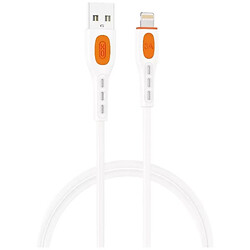 USB кабель XO NB280 Jian Yan Apple iPhone SE 2022 / iPhone 14 Pro Max / iPhone 14 Plus / iPhone 14 Pro / iPhone 14 / iPhone 13 Pro / iPhone 13 Mini / iPhone 13 / iPhone 13 Pro Max / iPhone 12 Mini / iPhone 12 Pro Max, Lightning, 1.0 м., Білий