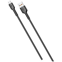 USB кабель SkyDolphin S07V TPE High Elastic Line, MicroUSB, 1.0 м., Черный