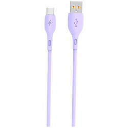 USB кабель SkyDolphin S22T Soft Silicone, Type-C, 1.0 м., Фіолетовий