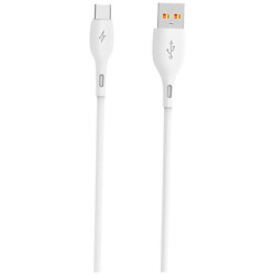 USB кабель SkyDolphin S22T Soft Silicone, Type-C, 1.0 м., Білий