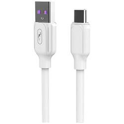 USB кабель SkyDolphin S56T Super Fast TPE, Type-C, 1.0 м., Белый