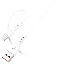 USB кабель SkyDolphin S66T, Type-C, 1.0 м., Белый