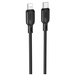 USB кабель Borofone BX113 Apple iPhone SE 2022 / iPhone 14 Pro Max / iPhone 14 Plus / iPhone 14 Pro / iPhone 14 / iPhone 13 Pro / iPhone 13 Mini / iPhone 13 / iPhone 13 Pro Max / iPhone 12 Mini / iPhone 12 Pro Max, Lightning, 1.0 м., Чорний