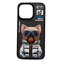 Чохол (накладка) Apple iPhone 16 Pro Max, Nimmy 3D Metal Buttons, Dog Black, Малюнок