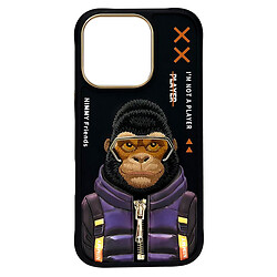 Чехол (накладка) Apple iPhone 16 Pro Max, Nimmy 3D Metal Buttons, Gorilla Black, Рисунок