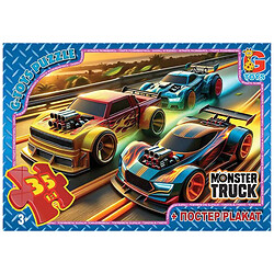 Пазли ТМ "G-Toys" із серії "Монстер траки", 35 ел., Gtoys