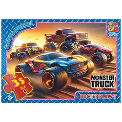 Пазлы ТМ "G-Toys" из серии "Монстер траки", 35 эл., Gtoys