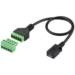 Переходник разъем micro-USB (F) на 5-ти контактную клемму