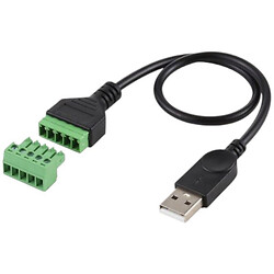 Перехідник штеккер USB (M) на 5-ти контактну клему