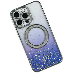 Чохол (накладка) Apple iPhone 11, Ombre Glitter Crystal, MagSafe, Фіолетовий