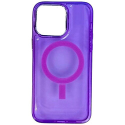 Чохол (накладка) Apple iPhone 12 / iPhone 12 Pro, Colorful Case Silver Frame, MagSafe, Фіолетовий