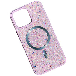 Чохол (накладка) Apple iPhone 12 Pro Max, Swarovski Diamonds, MagSafe, Рожевий