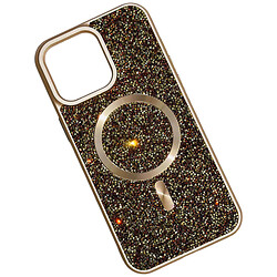 Чехол (накладка) Apple iPhone 12 / iPhone 12 Pro, Swarovski Diamonds, MagSafe, Золотой